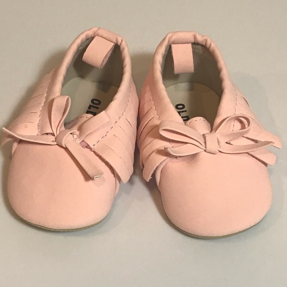 light pink moccasins